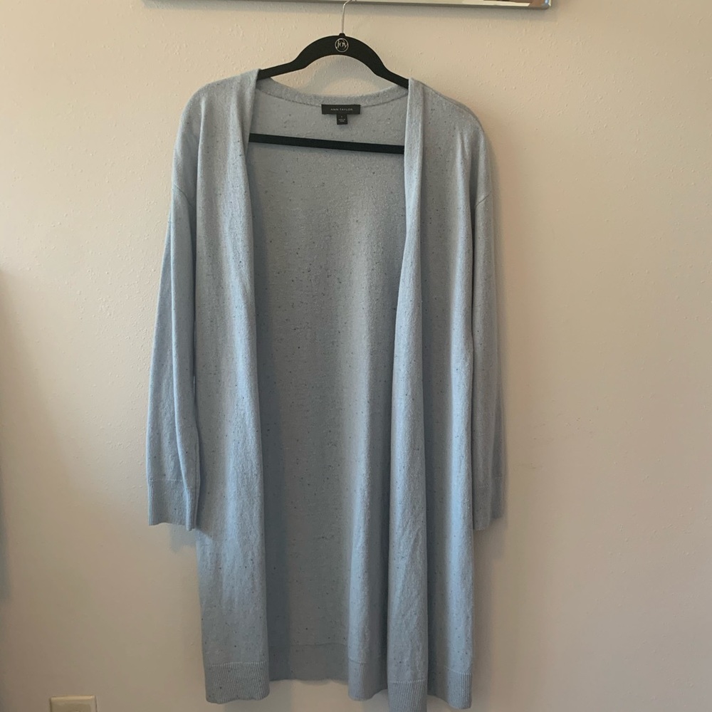 Ann Taylor Light Blue Wool Cardigan